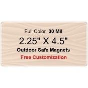 2.25x4.5 Custom Magnets - Outdoor & Car Magnets 35 Mil Round Corners