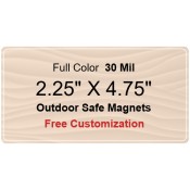 2.25x4.75 Custom Magnets - Outdoor & Car Magnets 35 Mil Round Corners