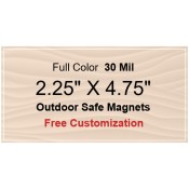 2.25x4.75 Custom Magnets - Outdoor & Car Magnets 35 Mil Square Corners