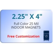 2.25x4 Custom Magnets 25 Mil Round Corners