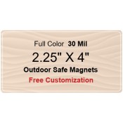 2.25x4 Custom Magnets - Outdoor & Car Magnets 35 Mil Round Corners