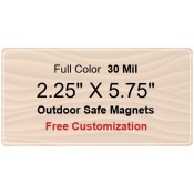 2.25x5.75 Custom Magnets - Outdoor & Car Magnets 35 Mil Round Corners