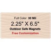 2.25x6.5 Custom Magnets - Outdoor & Car Magnets 35 Mil Round Corners