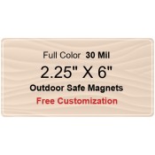2.25x6 Custom Magnets - Outdoor & Car Magnets 35 Mil Round Corners