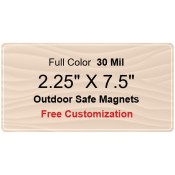 2.25x7.5 Custom Magnets - Outdoor & Car Magnets 35 Mil Round Corners