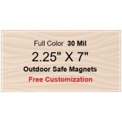 2.25x7 Custom Magnets - Outdoor & Car Magnets 35 Mil Square Corners
