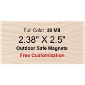 2.38x2.5 Custom Magnets - Outdoor & Car Magnets 35 Mil Round Corners