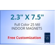2.3x7.5 Custom Magnets 25 Mil Square Corners