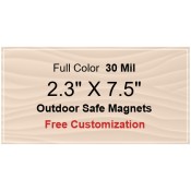 2.3x7.5 Custom Magnets - Outdoor & Car Magnets 35 Mil Square Corners
