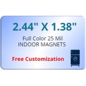 2.44x1.38 Custom Magnets 25 Mil Round Corners
