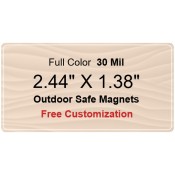 2.44x1.38 Custom Magnets - Outdoor & Car Magnets 35 Mil Round Corners