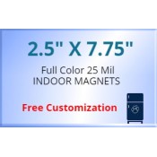 2.5x7.75 Custom Magnets 25 Mil Square Corners