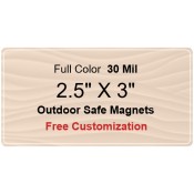2.5x3 Custom Magnets - Outdoor & Car Magnets 35 Mil Round Corners