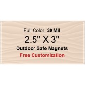 2.5x3 Custom Magnets - Outdoor & Car Magnets 35 Mil Square Corners