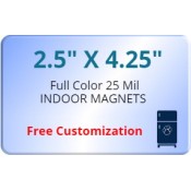 2.5x4.25 Custom Magnets 25 Mil Round Corners