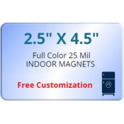 2.5x4.5 Custom Magnets 25 Mil Round Corners