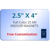 2.5x4 Custom Magnets 25 Mil Round Corners