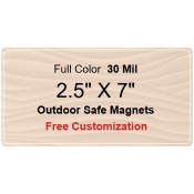 2.5x7 Custom Magnets - Outdoor & Car Magnets 35 Mil Round Corners