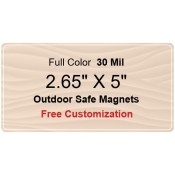 2.65x5 Custom Magnets - Outdoor & Car Magnets 35 Mil Round Corners