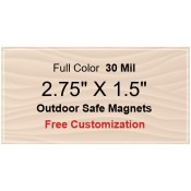 2.75x1.5 Custom Magnets - Outdoor & Car Magnets 35 Mil Square Corners