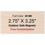 2.75x3.25 Custom Magnets - Outdoor & Car Magnets 35 Mil Round Corners