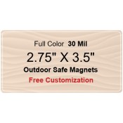 2.75x3.5 Custom Magnets - Outdoor & Car Magnets 35 Mil Round Corners