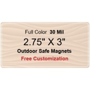 2.75x3 Custom Magnets - Outdoor & Car Magnets 35 Mil Round Corners