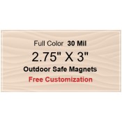 2.75x3 Custom Magnets - Outdoor & Car Magnets 35 Mil Square Corners
