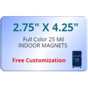 2.75x4.25 Custom Magnets 25 Mil Round Corners