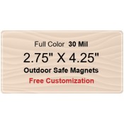 2.75x4.25 Custom Magnets - Outdoor & Car Magnets 35 Mil Round Corners