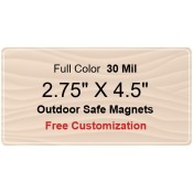 2.75x4.5 Custom Magnets - Outdoor & Car Magnets 35 Mil Round Corners