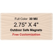 2.75x4 Custom Magnets - Outdoor & Car Magnets 35 Mil Round Corners