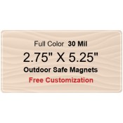 2.75x5.25 Custom Magnets - Outdoor & Car Magnets 35 Mil Round Corners