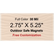 2.75x5.25 Custom Magnets - Outdoor & Car Magnets 35 Mil Square Corners