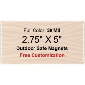 2.75x5 Custom Magnets - Outdoor & Car Magnets 35 Mil Round Corners