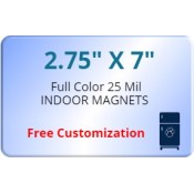 2.75x7 Custom Magnets 25 Mil Round Corners