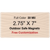 2.75x7 Custom Magnets - Outdoor & Car Magnets 35 Mil Round Corners