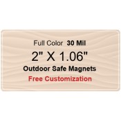 2x1.06 Custom Magnets - Outdoor & Car Magnets 35 Mil Round Corners