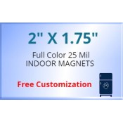 2x1.75 Custom Magnets 25 Mil Square Corners