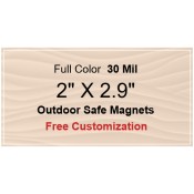 2x2.9 Custom Magnets - Outdoor & Car Magnets 35 Mil Square Corners