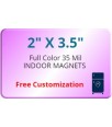 2x3.5 Customized Indoor Magnets 35 Mil Round Corners