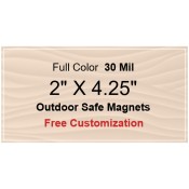 2x4.25 Custom Magnets - Outdoor & Car Magnets 35 Mil Square Corners