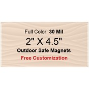 2x4.5 Custom Magnets - Outdoor & Car Magnets 35 Mil Square Corners