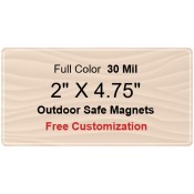 2x4.75 Custom Magnets - Outdoor & Car Magnets 35 Mil Round Corners