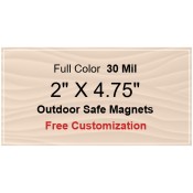 2x4.75 Custom Magnets - Outdoor & Car Magnets 35 Mil Square Corners