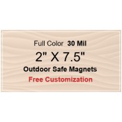 2x7.5 Custom Magnets - Outdoor & Car Magnets 35 Mil Square Corners