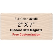 2x7 Custom Magnets - Outdoor & Car Magnets 35 Mil Round Corners