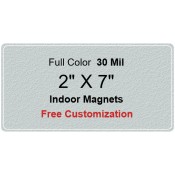 2x7 Customized Indoor Magnets 35 Mil Round Corners