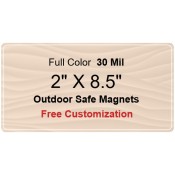 2x8.5 Custom Magnets - Outdoor & Car Magnets 35 Mil Round Corners