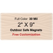 2x9 Custom Magnets - Outdoor & Car Magnets 35 Mil Round Corners